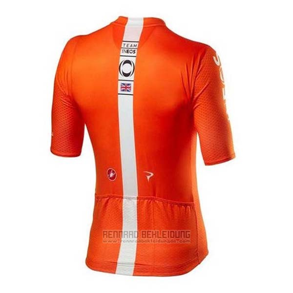 2020 Fahrradbekleidung INEOS Orange Trikot Kurzarm und Tragerhose